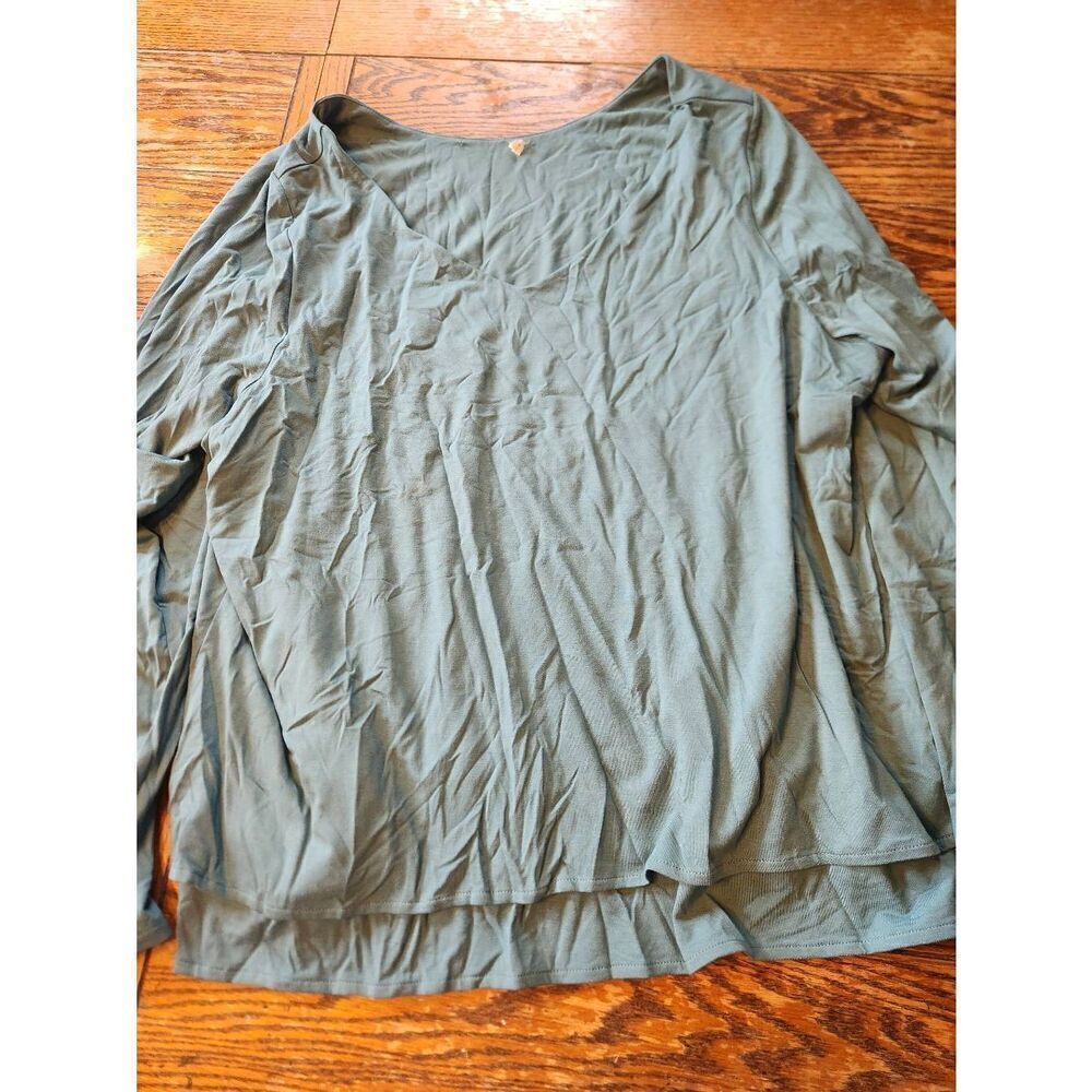 Peruvian Connection Dual Neck Tiered Double Layer Top  sz XL